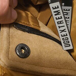 UGG Extreme Cold Weather SHASTA DOWN PUFFER JACKET LEATHER SHEARLING COAT XL